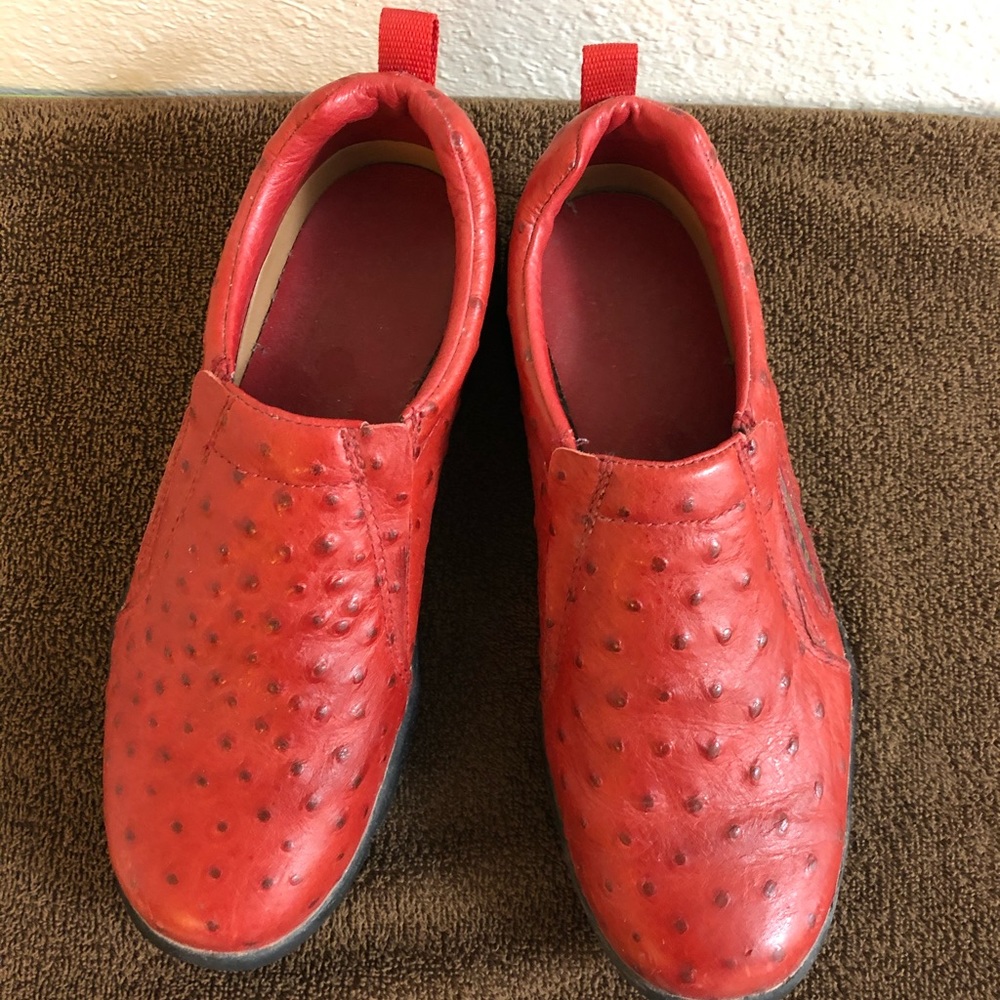 Roper red slip-ons women’s 8